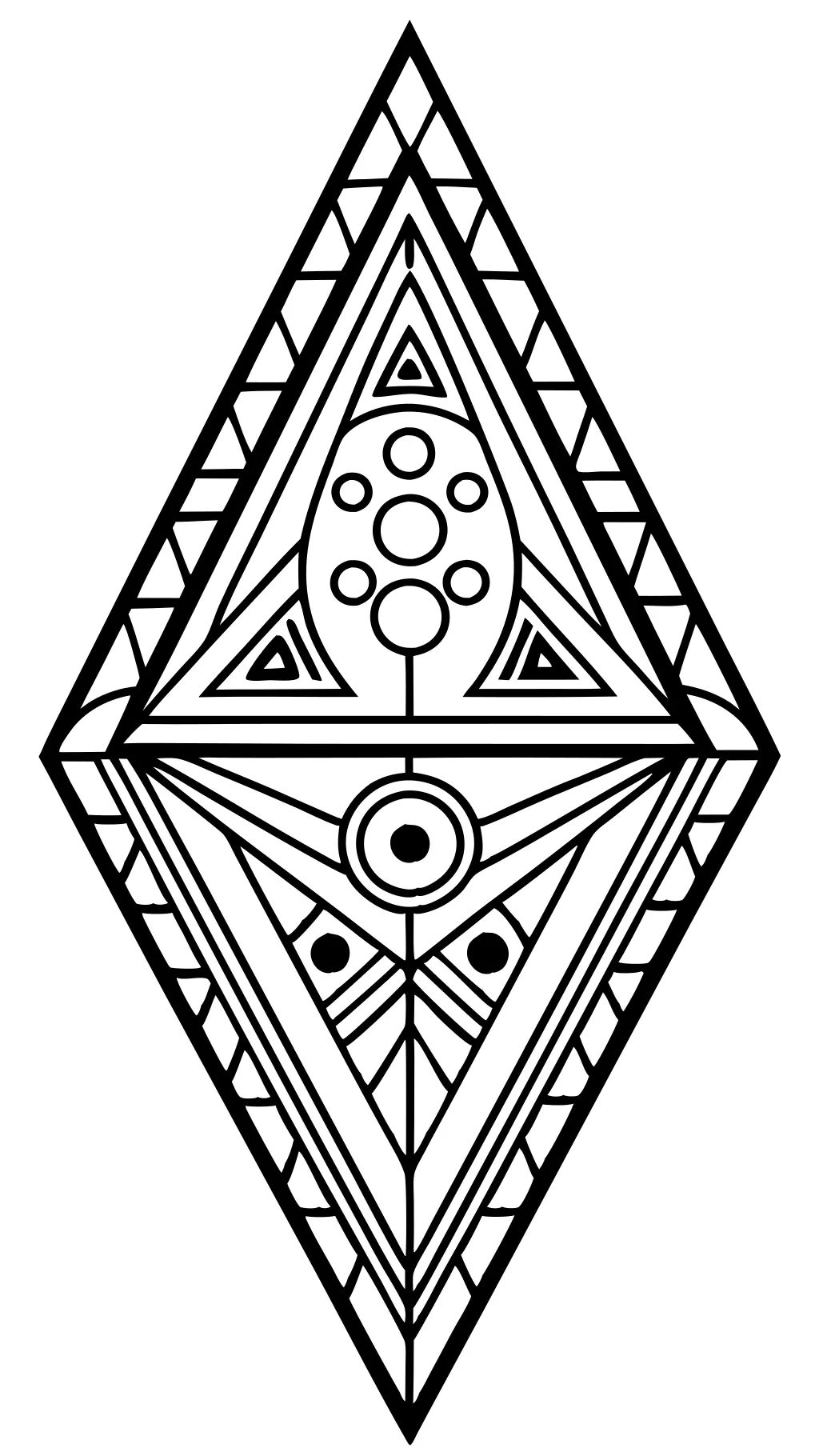 triangle coloring page